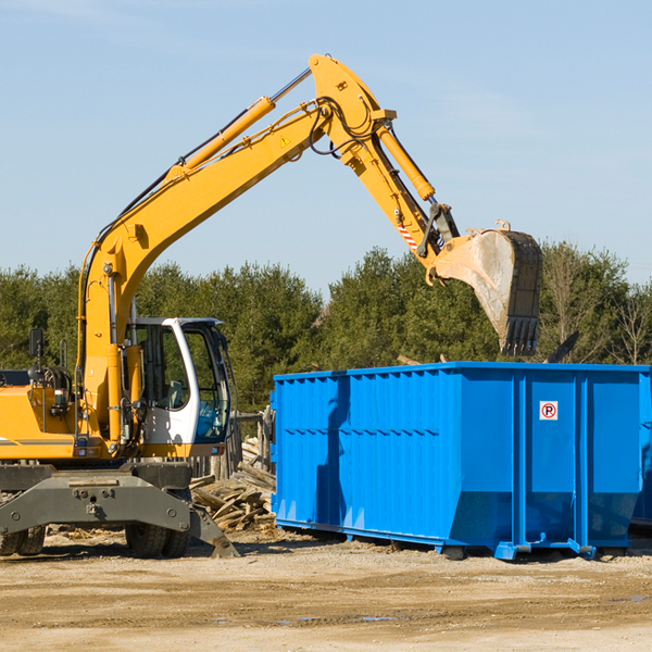 what size residential dumpster rentals are available in Fishers Landing